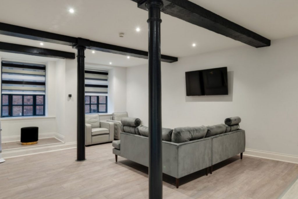 Decorative interior detail of Temple Court Cavern Quarter Serviced Apartments in Liverpool