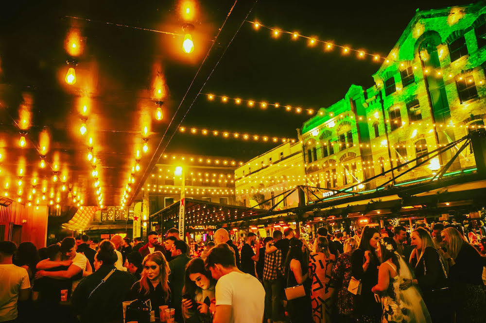 Concert Square Liverpool New Year’s Eve party atmosphere 2025