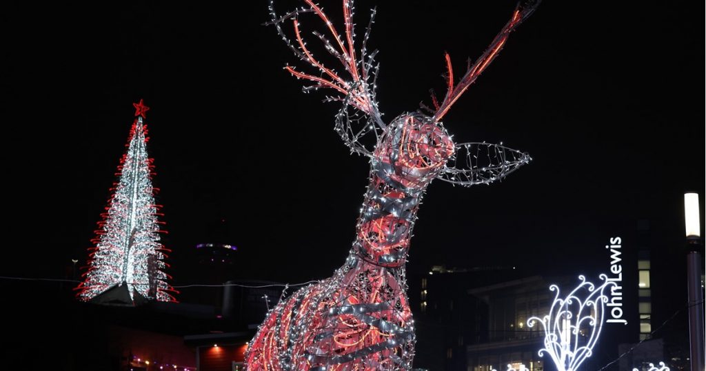 Liverpool winter city centre lights trail New Year’s Eve