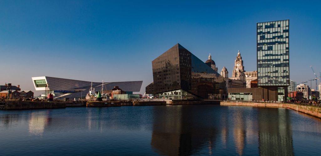 Liverpool waterfront Royal Albert Dock near Cumberland Street apartments