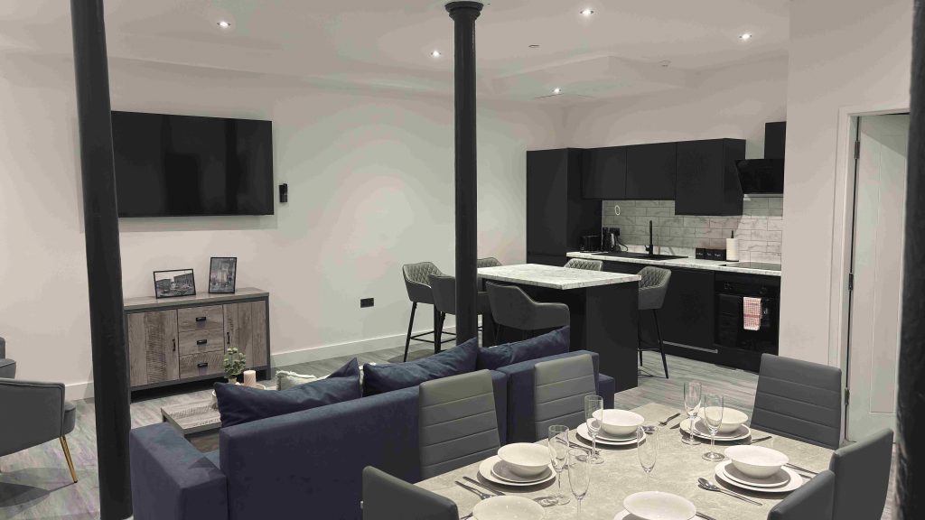 Cumberland Street open plan party apartment Liverpool